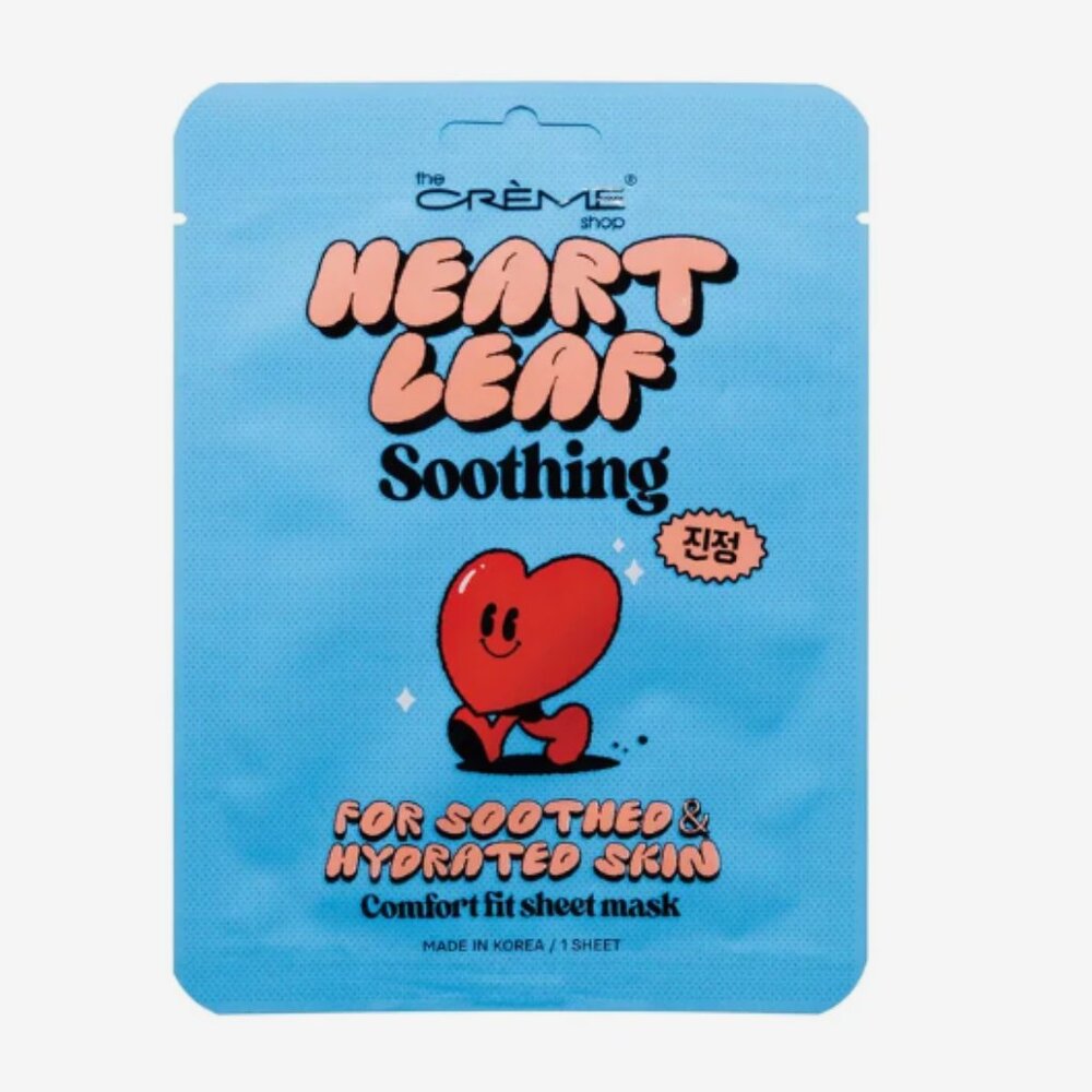 $2 When Bundled with $13 - The Crème Shop Heartleaf Comfort Fit Sheet Mask
